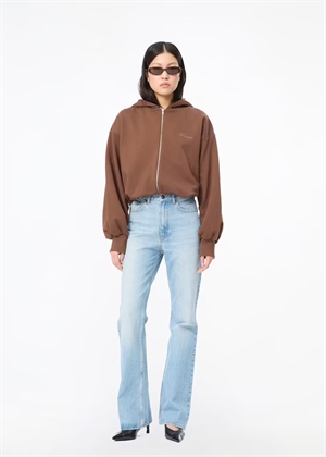 Magdalena zip sweat hoodie Chestnut ROTATE
